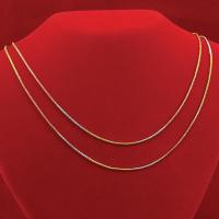 ราคา สร้อยคอลายกระดูกงูเคลือบทองคุณภาพสูง 3 กษัตริย์ น้ำหนักเทียบเท่า 1 สลึง ความยาว 18 นิ้ว ทองชุบ ทองไมครอน ทองปลอม ทองหุ้ (15609482890)