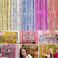 ราคา 2M ม่านฟอยล์ เนื้อเงา เมทัลลิค ม่านฟอยล์ กาวในตัว ม่านฟอย สายรุ้ง สีสวย ใช้ตกแต่งงานปาร์ตี้ Backdrop (27427024498)