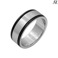 ราคา ANGELINO RUFOLO Ring ดีไซน์ Black Edge แหวนผู้ชาย Stainless Steel 316L(สแตนเลสสตีล)คุณภาพเยี่ยม สีเงิน/สีดำ (3344248944)