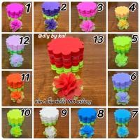 ราคา กระดาษสาห่อเหรียญ ดอกไม้ใบเขียวสีพื้น เซ็ท 3 ชั้น (กระดาษสา 300 แผ่นพร้อมหนังรัด) (16261827839)
