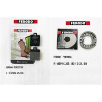 ราคา ผ้าเบรค FERODO สำหรับ VESPA LX125 ,LX150 / S125, S150 (9015354102)