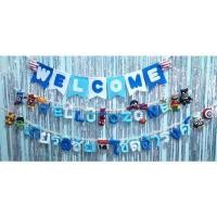 ราคา ป้ายธงอักษรผ้า Baby Banner ป้ายชื่อลูกน้อย/คนรัก /ป้ายชื่อร้าน (221798744)