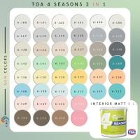 ราคา TOA สีทาบ้านผสมรองพื้น เฉดสีใหม่ มินิมอล มูจิ ขนาด 9 ลิตร ภายในด้าน โฟร์ซีซั่นส์ 4 Seasons 2in1 (43151518823)