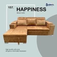 ราคา โซฟา2.5เมตร Happiness[ส่งฟรี] Brownfurniture (20049980365)