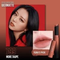 ราคา เนียนกว่าใช้ฟิลเตอร์ Maybelline Ultimatte Lipstick 799 สีน้ำตาลตุ่น ๆ อิฐ ๆ โทนสียอดฮิตของสาว ๆ (10420663416)