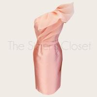 ราคา ชุดออกงาน ชุดไปงานแต่ง ชุดเพื่อนเจ้าสาว ชุดราตรีสั้น เดรสสั้น บ่าเดียว แต่งระบาย ผ้าออแกนดี้ สีส้ม สีโอรส สีพาสเทล (1798804021)