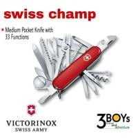 ราคา มีด victorinox รุ่น Swiss Champ 1.6795 มีดพับ ขนาด 91mm. ใช้งานได้ 33 Functions รุ่นที่ขายดีที่สุด ของแท้ made in Swiss (4634464679)