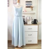 ราคา เดรสยาวสีเขียวอมฟ้าแบรนด์ Molilee (24135607759)