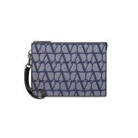 ราคา Valentino/valentino 24 รูปแบบใหม่ GARAVI Series คลัทช์ผ้าสีดําผู้ชาย (29991461097)