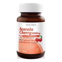 ราคา (พร้อมส่ง/แท้ 100% หมดอายุ 2026) VISTRA Acerola Cherry 1000 mg ขนาด 20 เม็ด ป้องกัน pm2.5 และหวัด (6919205311)