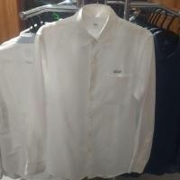 ราคา Putih KEMEJA เสื้อเชิ้ตผ้าลินินสีขาวผู้ชาย ไซส์ M (27415144925)