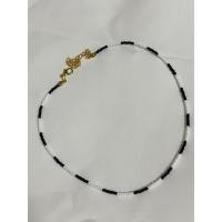 ราคา สร้อยคอลูกปัดสีขาว-ดำ (23350153818)