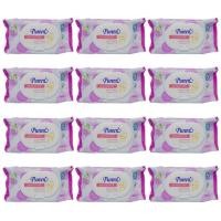 ราคา Pureen Baby Wipes เพียวรีน เบบี้ไวพ์ Pure and Mild/Sensitive แพ็ค 80 แผ่น แอนตี้แบคทีเรีย (สีแดง) 70 แผ่น แพ็ค 12 ห่อ (286053765)