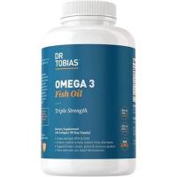 ราคา พร้อมส่ง Exp 07/2026 Dr. tobias Omega 3 fish oil Triple Strength 2,000 mg 180 softgels (8818808717)