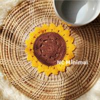 ราคา NC Minimal Crochet Coaster Sunflower 5" พร้อมส่ง ที่รองแก้วผ้าถักโครเชต์ ขนาด 5 นิ้ว ไหมพรมถัก งานแฮนด์เมด พร็อพถ่ายรูป (23318802266)