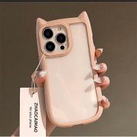 ราคา [มีอยู่15โปรแม็กซ์ สีดํา (ไม่มีฐาน)] เคสโทรศัพท์ ไอโฟน แบบหูแมว พร้อมที่จับ รูปอุ้งเท้าแมวน่ารัก (40963494694)