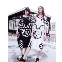 ราคา เดรสลายมิกกี้เม้าส์ (ทรงโอเวอร์ไซส์) (3891346227)