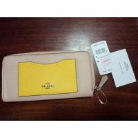 ราคา New!! coach wallet แท้ สีครีม-เหลือง ทูโทน ขายพร้อมการ์ด ป้ายราคา (2536482094)
