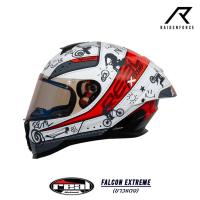 ราคา หมวกกันน็อค REAL Helmet Falcon Extreme ขาวแดง (29579046051)