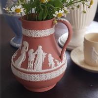 ราคา RARE Wedgwood 'Terracotta' jasperware jug เหยือกวินเทจสีส้ม Preorder (26510253166)