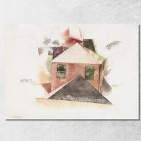 ราคา Houses With Red Charles Demuth, cdm20 ภาพพิมพ์บนผ้าใบแคนวาส (26818263335)