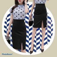 ราคา กระโปรงทรงดินสอ ผ่าหน้า ยาว 21” (4887346314)