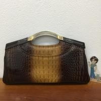 ราคา (มือสอง) กระเป๋าหนังจระเข้ แท้ วินเทจ (29356707080)