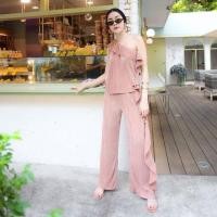 ราคา ชุดเซทเสื้อ+กางเกง อัดพลีท (งานป้าย amuse) (4836325442)