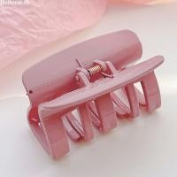ราคา [HT] Temperament Simple Creamy Pink Female Hair Claw Clip Elegant Acrylic Headwear (42905132316)