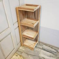 ราคา 4 ชั้นเข้ามุม ชั้นเข้ามุมสำหรับตกแต่งบ้าน ตกแต่งมุมบ้าน ชั้นวางไม้สัก (8317340385)