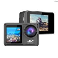 ราคา กล้องสปอร์ตหน้าจอคู่ 4K 24MP กล้องวิดีโอ DV หน้าจอ 2.0 นิ้ว 170° กล้องสปอร์ต WiF กันน้ํามุมกว้าง EIS 40 ม. Muswn-1 (28883491830)