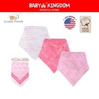 ราคา ชุดผ้ากันเปื้อนผ้าพันคอ Luvable Friends 3 ชิ้น (28562229693)