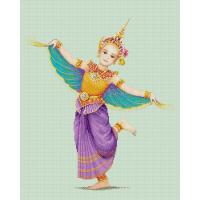 ราคา JP-T03 ชุดปักครอสติช มโนราห์น้อย ชุดปักครอสติชลิขสิทธิ์แท้ ครอสติชไม่พิมพ์ลาย แบรนด์ Jasmine (20590671649)