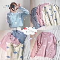ราคา พรีออเดอร์ ⛅️เสื้อกันหนาวไหมพรม ปักลายน้องก้อนเมฆ น่ารักมาก ~ (10166559505)