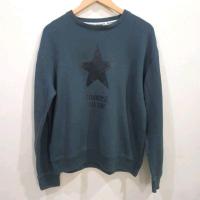 ราคา เสื้อสเวตเตอร์สีเขียวขี้ม้าแบรนด์ Converseอก42ยาว24ไซส์ L(เสื้อมือสอง) (19095334704)