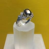 ราคา แหวนนิล แหวนเงินแท้ 92.5% นิลแแท้กาญจนบุรี ตัวเรือนชุบทองคำขาว (3324679860)