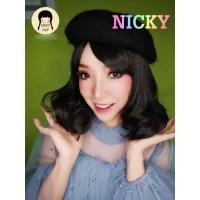 ราคา วิกผมพร้อมส่ง วิกผมลอนประบ่า สีดำ ไหมญี่ปุ่นเนียนราคาถูก (13395147519)