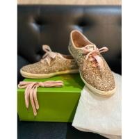 ราคา รองเท้าผ้าใบกลิตเตอร์สีโรสโกลด์ Keds X Kate Spade มือสอง (29467067500)