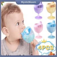 ราคา COD❤ แก้วไวน์เด็ก 4 ชิ้น แก้วน้ำ แก้วน้ำ งานปาร์ตี้วันเกิดเด็ก ป้องกันการตก แก้วน้ำผลไม้ แก้วนม ขวดน้ำพลาสติกสำหรับเด็ก 【MysticBloom】 (41862289322)