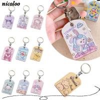 ราคา NICOLOO แขนป้องกันการ์ด, การ์ตูนที่มีประโยชน์ Access Control Card Cover, กระเป๋าจี้ PU หนัง Cinnamoroll Melody Kuromi Star Dailu KT Key กระเป๋าสําหรับ (27192359998)