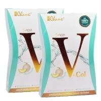 ราคา Chame V-Col วีคอล อาหารเสริมดีท็อกซ์ ไฟเบอร์ คลอโรฟิลล์ 7ซอง (2 กล่อง) (72997434)
