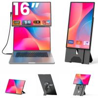 ราคา Laptop Screen Extender Monitor Portable - 16.1 FHD 1200P Portable Screen สําหรับแล็ปท็อป 360° หมุน, ปลั๊กแอนด์เพลย์, ขาตั้งที่ถอดออกได้, ตัวขยายจอภาพแล็ปท็อปปรับความสูงได้สําหรับ (25696594348)