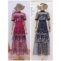 ราคา เดรสยาวอลังงานปักดอกแน่นๆ สวยอลังเรัยบหรูดูแพงมาก สีแดง/สีดำ Size S-2XL งานป้าย Arabella (19188529746)