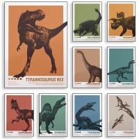 ราคา Vintage บทคัดย่อไดโนเสาร์ Tyrannosaurus Rex Pterosaur เนอสเซอรี่ผ้าใบภาพวาดโปสเตอร์พิมพ์ภาพผนัง Boy เด็กตกแต่งบ้าน Frameless (43110940223)