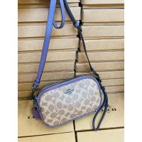 ราคา กระเป๋าแบรนด์เนมไฮโซเรียบหรูดูดีดูแพงโค้ช2ซิปรุ่นฮิตสีหายาก COACH CROSSBODY CLUTCH IN SIGNATURE BAG F31542 -สีม่วงลายc (9712898071)
