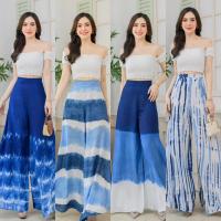 ราคา กางเกงมัดย้อมเอวยางยืด ผ้าสปัน ผ้านิ่มพริ้ว ใส่สบาย พร้อมส่ง (18693625879)