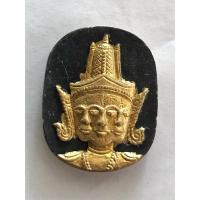 ราคา พระพรหมกินทองเนื้อผงมวลสารเข้มรุ่นแรกพิธีกินทอง ครูบาออปี 2556 หน้าทองฝังตะกรุดและพลอยเสก พระพรหมกินทอง หนุนดวง (20444450067)