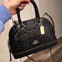 ราคา COACHทรงโดมมินิหนังแก้วลายซี COACH MINI SIERRA SATCHEL IN SIGNATURE DEBOSSED PATENT LEATHER (6636703521)