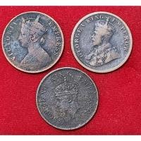 ราคา ชุดเหรียญทองแดง One Quarter Anna INDIA. สามกษัตริย์ ปี 1900, 1913,1941 สภาพเก่าเก็บรับประกันแท้ (18892629249)