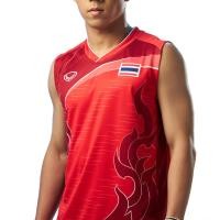 ราคา GRAND SPORT เสื้อแข่งขันแบดมินตันชาย คอวีแขนกุด แกรนด์สปอร์ต ซีเกมส์ 2023 รหัส : 072064 (23634123273)